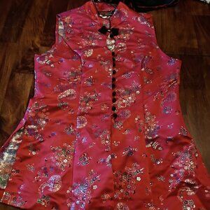 Chinese High Collar No Sleeve Shirt